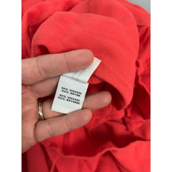 Diane Von Furstenberg women's 6 orange knee length collared shift shirt dress - Picture 9 of 9